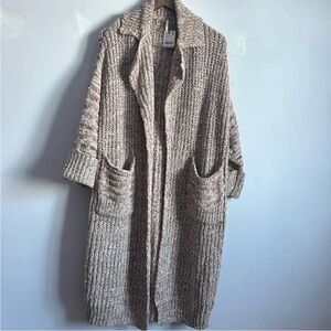 Free People Maxi Marl Textured Knit Cardigan